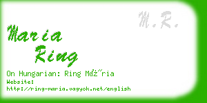 maria ring business card